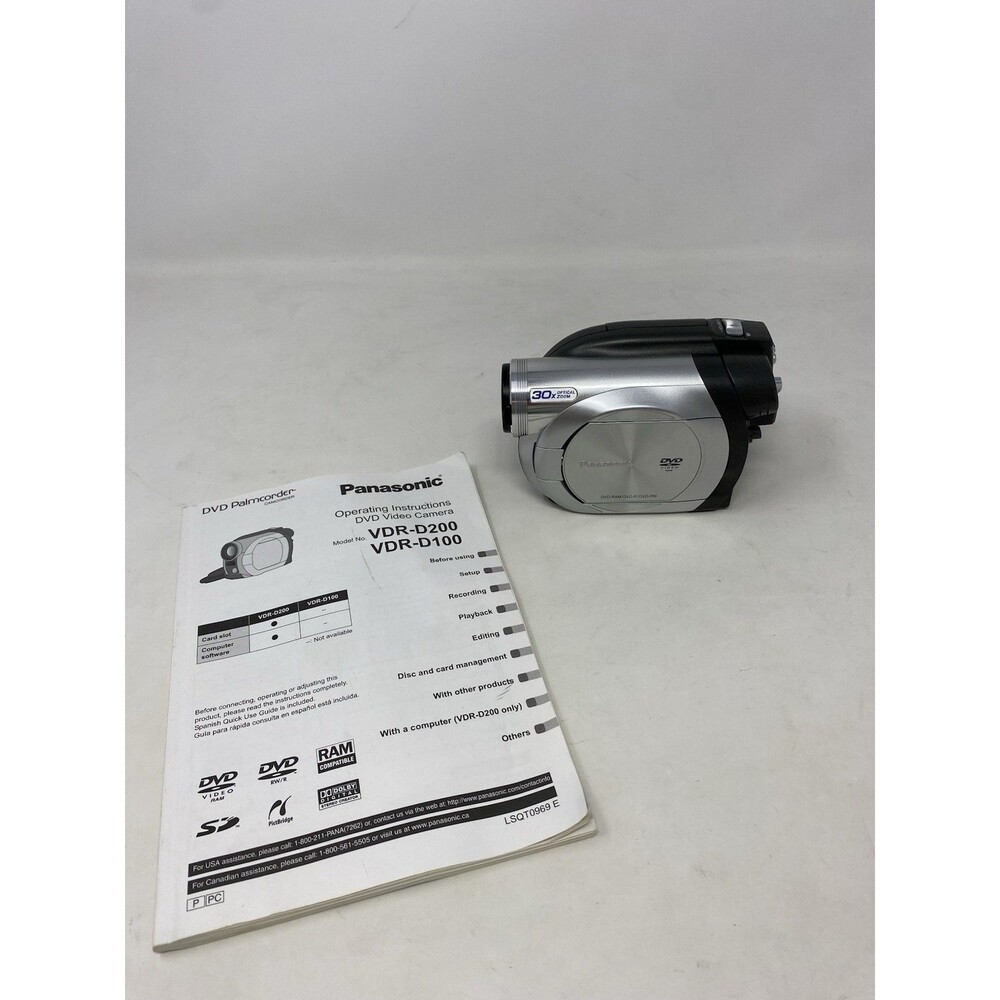 Panasonic VDR-D100 Camcorder -  Silver Tested And Working!